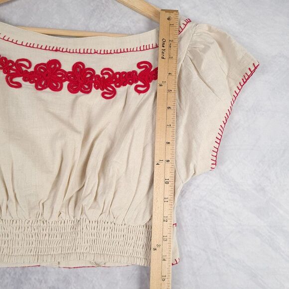 Free People Cream and Red Embroidered Skirt Set - Picture 7 of 16